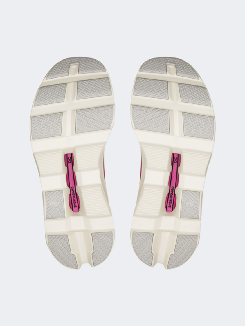 On Cloudmonster Women Running Shoes Ivory/Grenadine