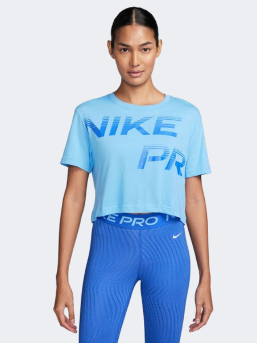 Light Blue Nike Workout Shirts Nike Pro Grx Women Training T-Shirt