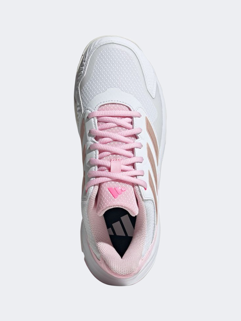 Adidas Courtjam Control 3 Tennis Women Tennis Shoes White/Silver/Pink