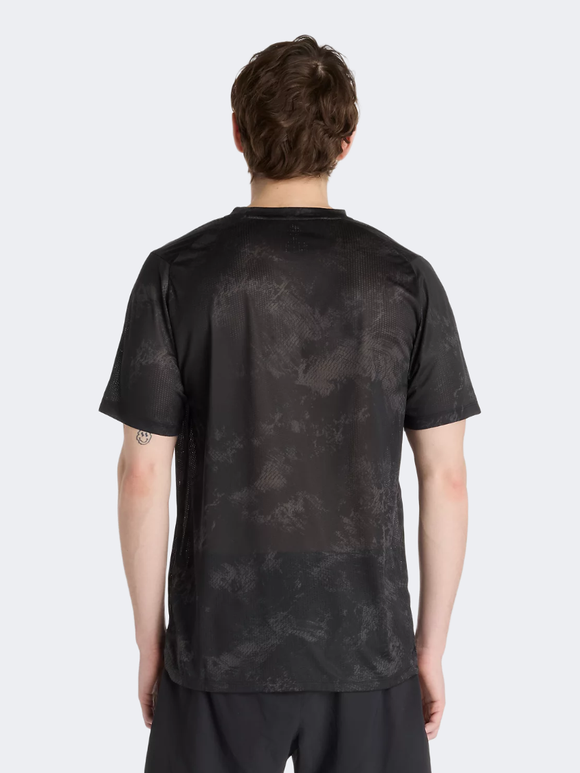 New Balance Athletics Printed Men Performance T-Shirt Castlerock