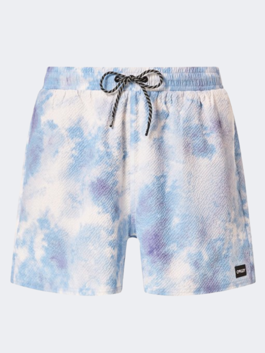 Oakley Deco Plmsrc Men Beach Swim Short Clouds Light Blue