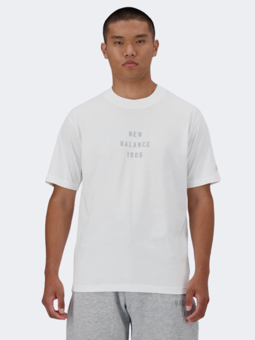 New Balance Iconic Collegiate Graphic Men Lifestyle T-Shirt White