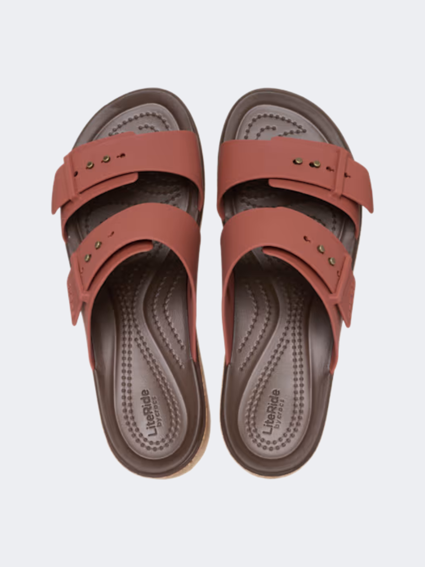Crocs Brooklyn Cork Buckle Women Lifestyle Slippers Rust