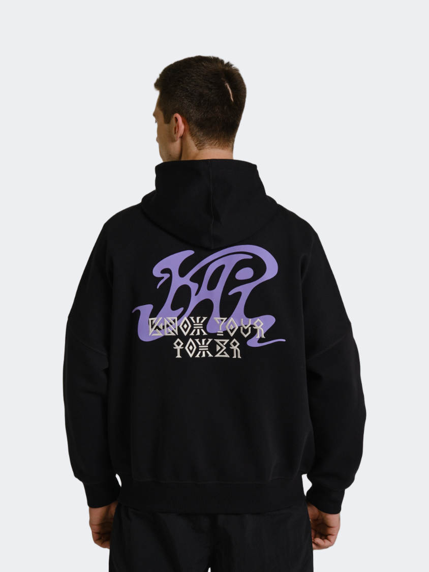 Anta Kyrie Irving Force Of Nature Hooded Knit Men Basketball Jacket Black