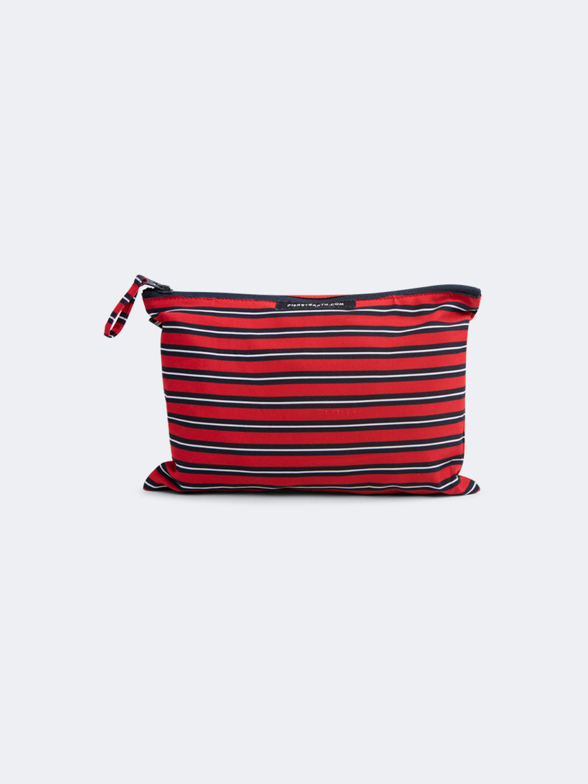 Pier St Barth Catamaran Men Beach Swim Short Navy/Red