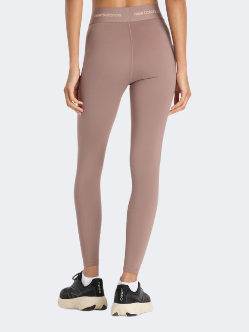 New Balance Nb Sleek High Rise Sport 25" Women Lifestyle 7/8 Tight Earth Shadow