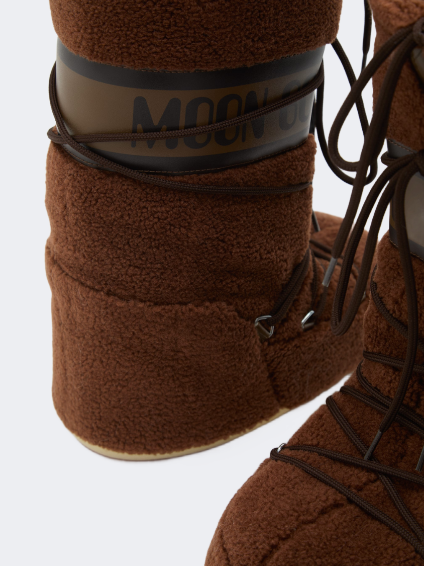 Moonboot Icon Fleece Unisex After Ski Boot Brown
