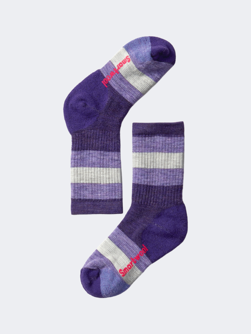 Smartwool Stripe Mountain Kids Hiking Sock Purple