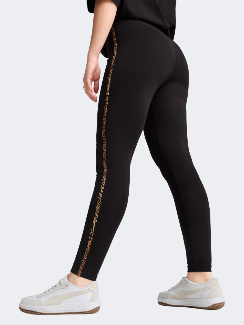 Puma Essentials Graphic Animal Women Lifestyle Tight Black