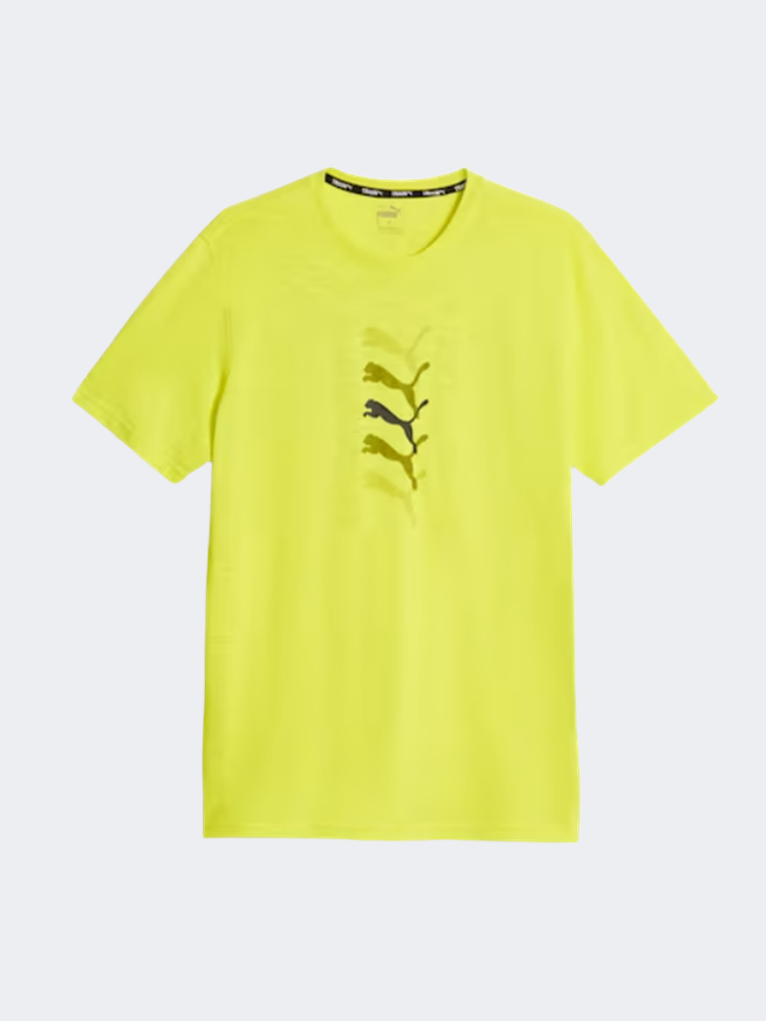 Puma Graphic Men Training T-Shirt Yellow Burst
