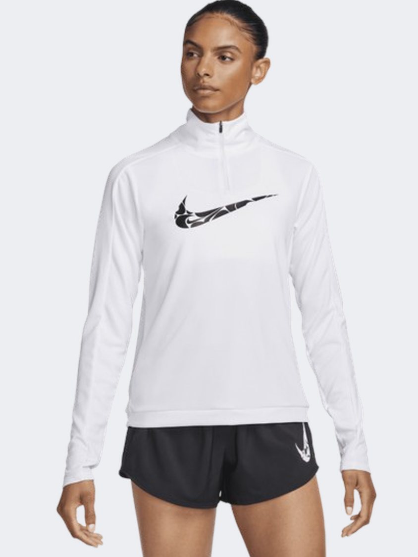 nike white long sleeve running top