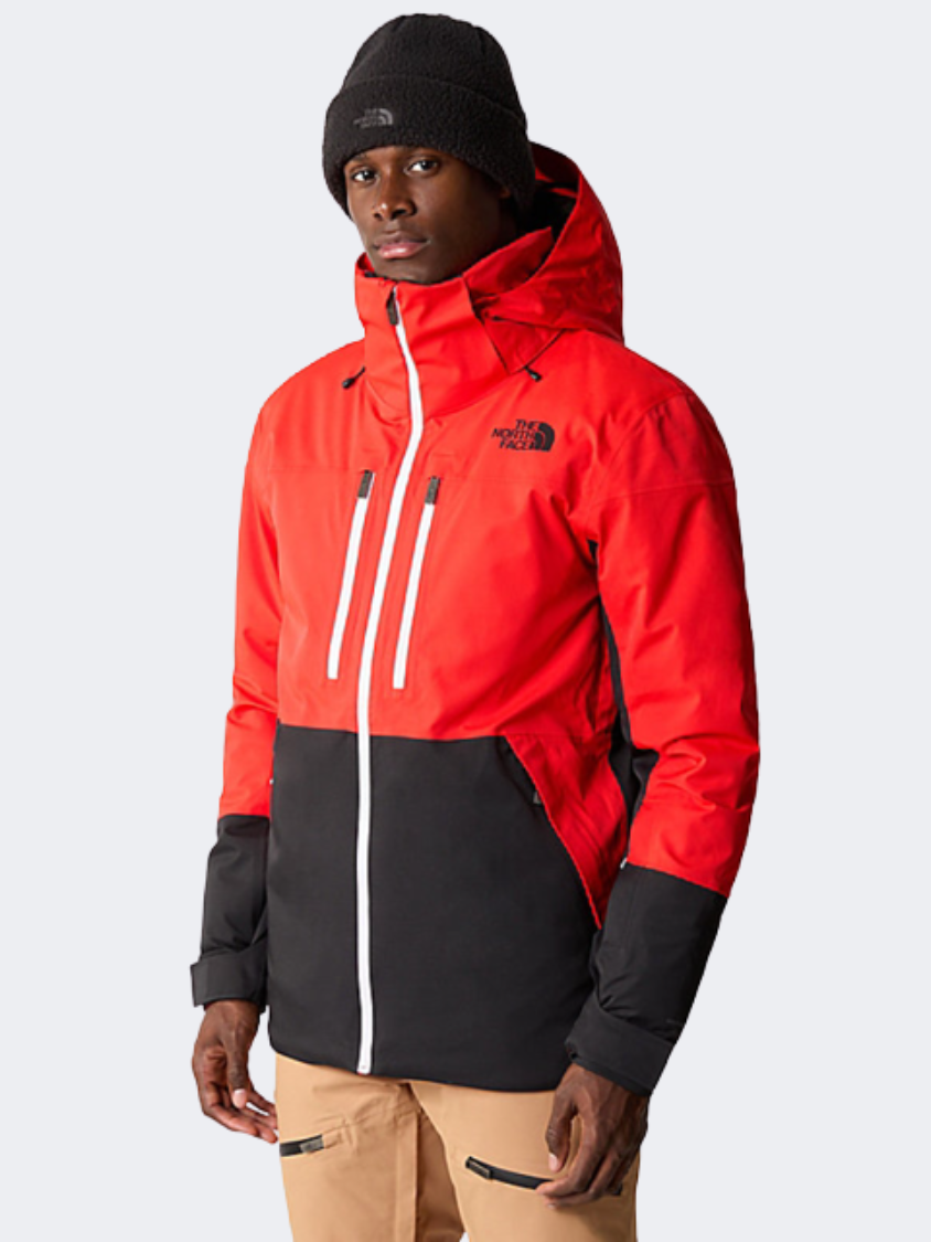 North face on sale ski jacket red