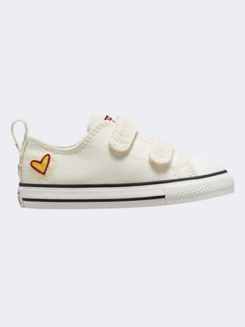 infant white velcro converse