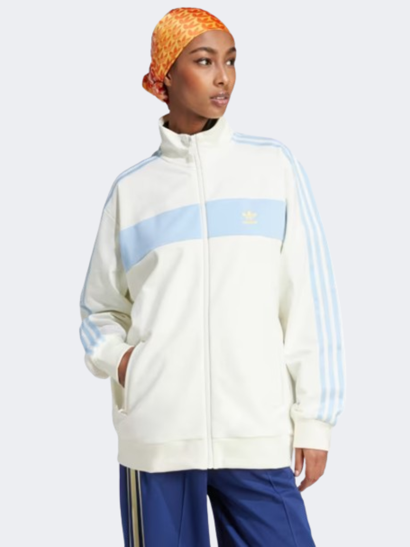 Adidas Blocked Women Original Jacket Off White Light Blue MikeSport Lebanon