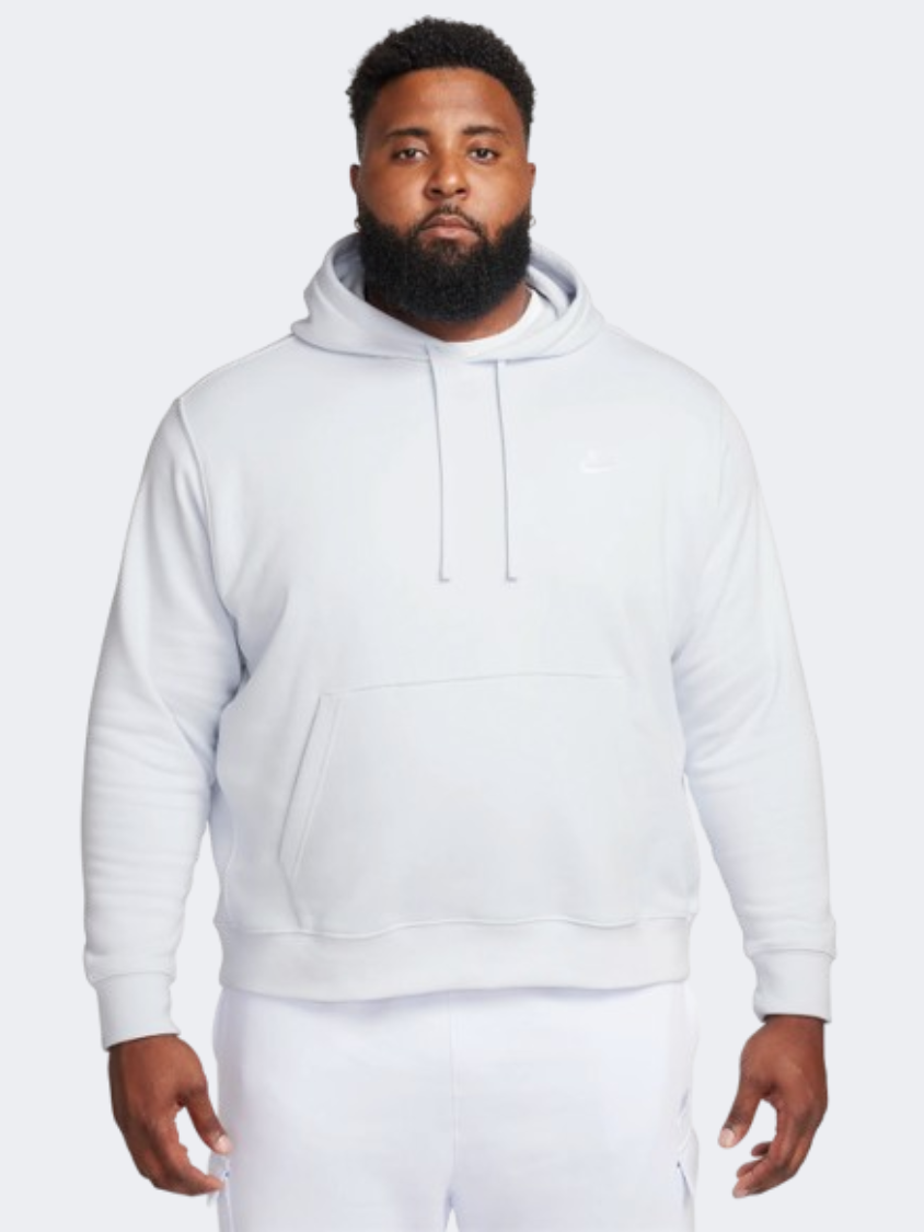 nike men's sportswear club fleece hoodie white