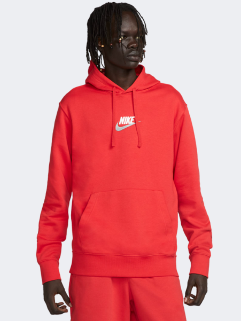 Nike sportswear club fleece hoodie red hotsell