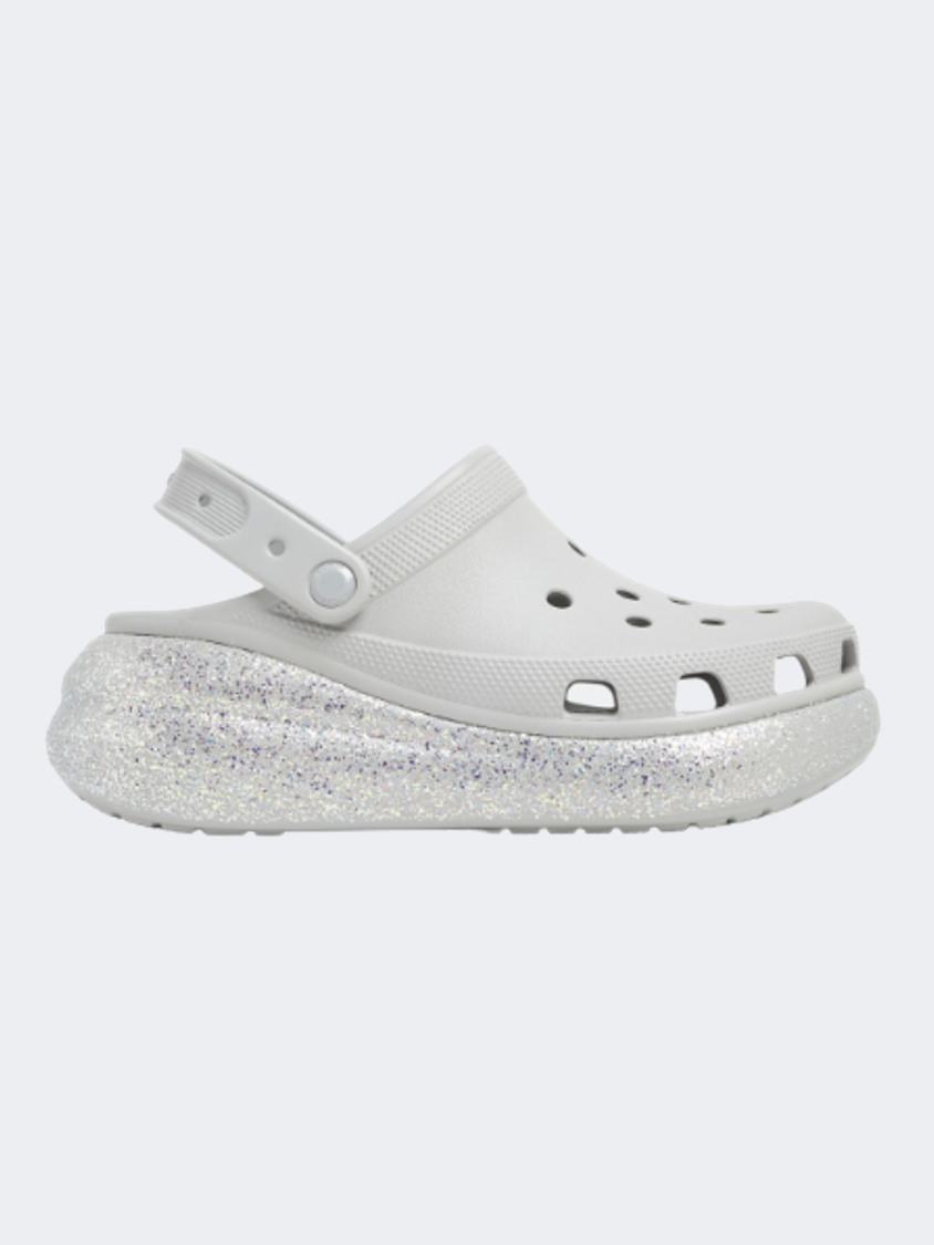 Crocs Classic Crush Glitter Clog Women Lifestyle Slippers Grey