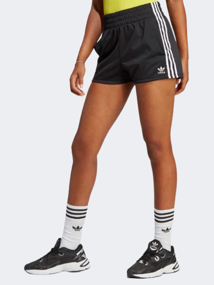 Adidas 3 Stripes Women Original Short Black White MikeSport Lebanon