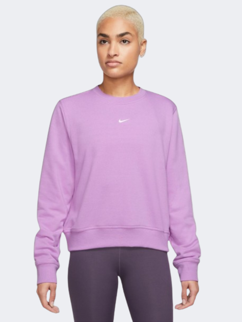Nike One Women Training Sweatshirt Rush Fuchsia White MikeSport