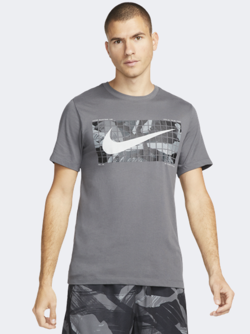 Nike Camo Men Training T Shirt Iron Grey MikeSport Lebanon