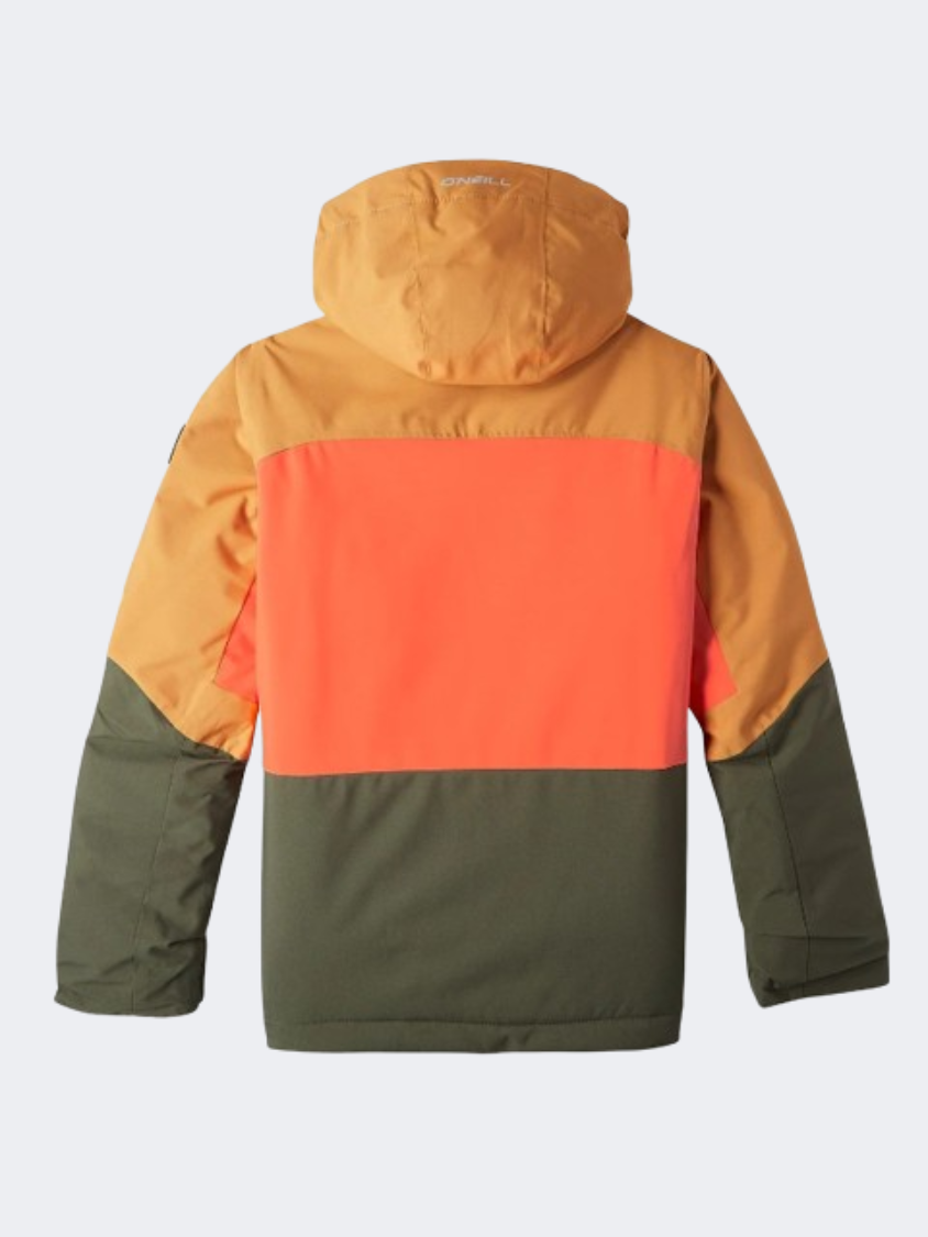 ONeill Carbonite Boys Skiing Jacket Rich Caramel/Block