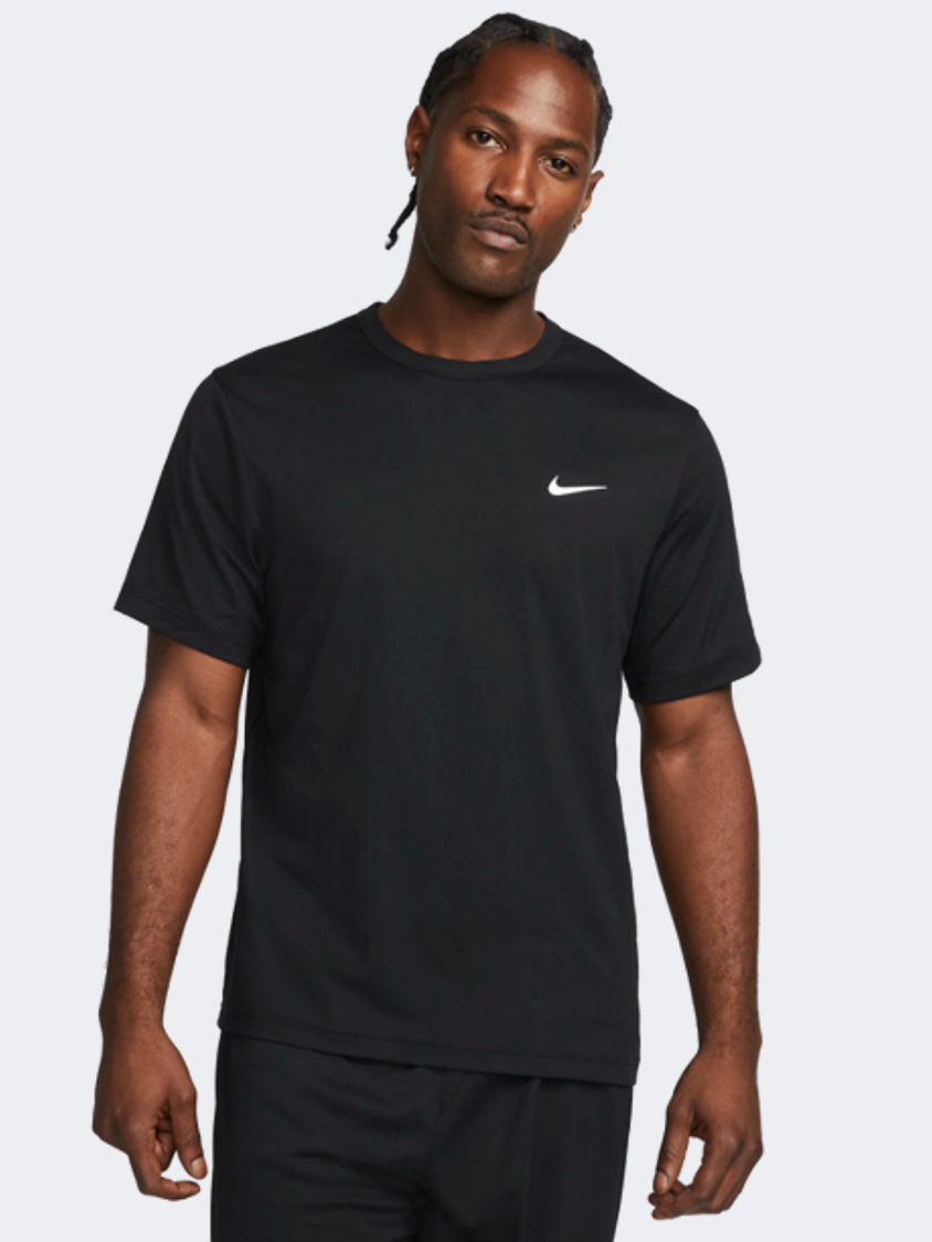 ★★Nike★★ HYPER DRY FIT UV VERSATILE T-SHIRT M BLACK HQ79 Nike Dri-Fit Uv Hyverse Men Training T-Shirt Black