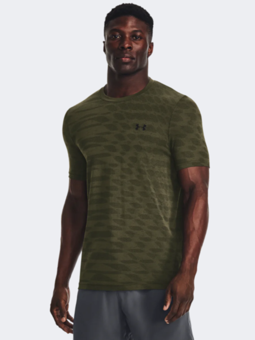 Under Armour Seamless Novelty Men Training TShirt Green/Black