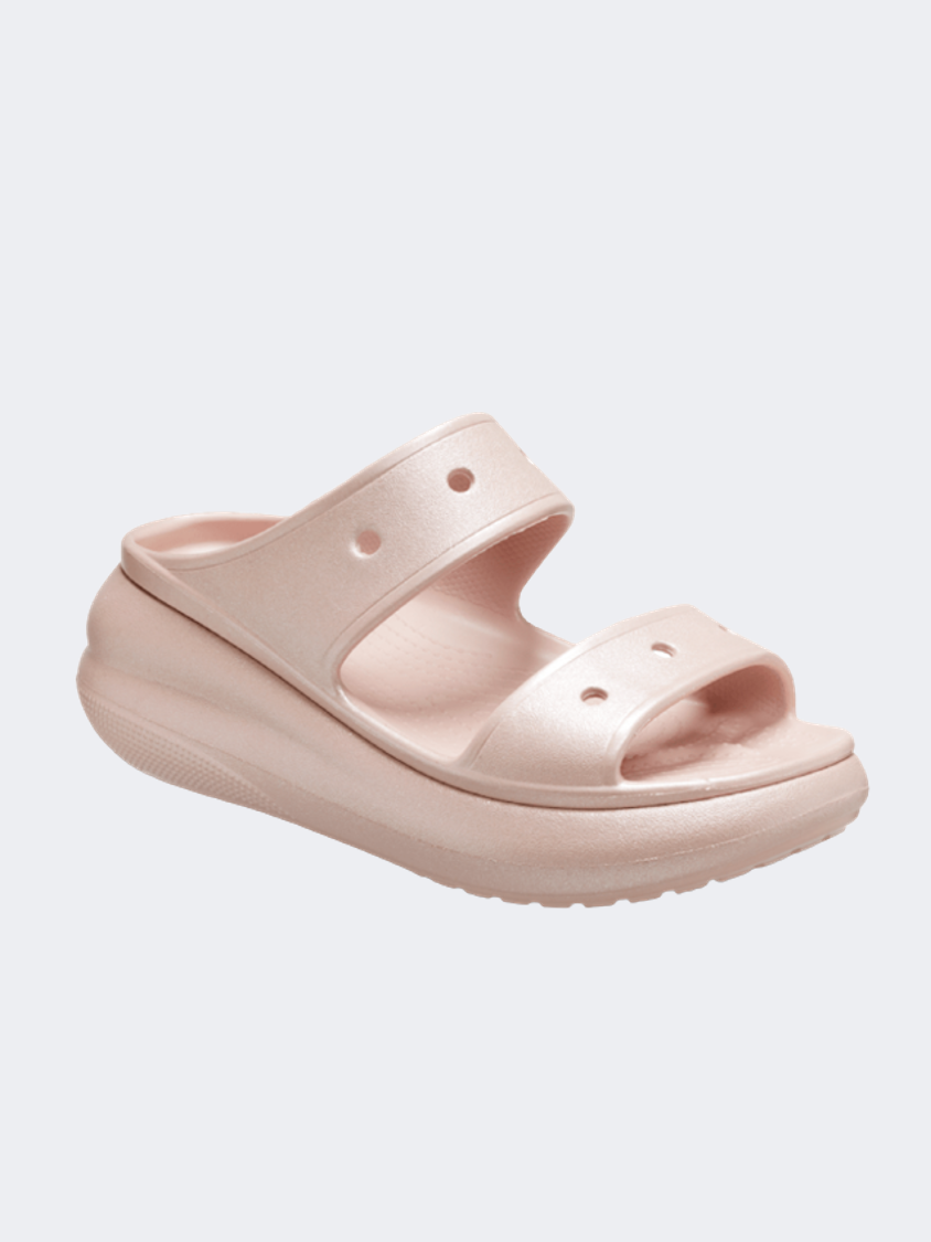 Crocs Classic Crush Shimmer Women Lifestyle Slippers Pink Clay