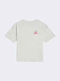 New Balance Sticker Pack Graphic Little-Girls Lifestyle T-Shirt Ash Heather
