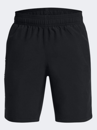 Under Armour Woven Wordmark Boys Training Short Black/White