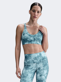 Nike Zenvy Light-Support Padded Printed Women Training Bra Blue/White