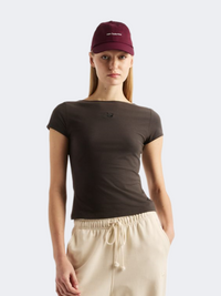 New Balance Cotton Fitted Women Lifestyle T-Shirt Black Cement