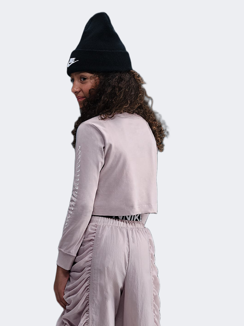 Nike Sportswear Girls Lifestyle Long Sleeve Platinum Violet