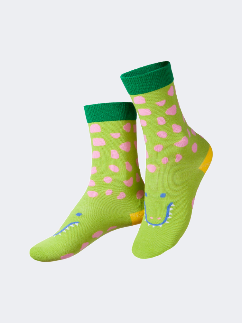 Eat My Socks Hungry Crocodile Kids-Unisex Lifestyle Sock Multicolor