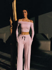 Wiskii Serene Wide Leg Women Sportswear Pant Sakura
