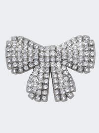 Crocs Bling Bow Unisex Lifestyle Pins Silver