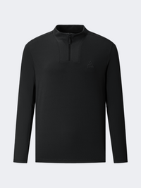 Erke Half Zip Knitted Men Outdoor Long Sleeve Black