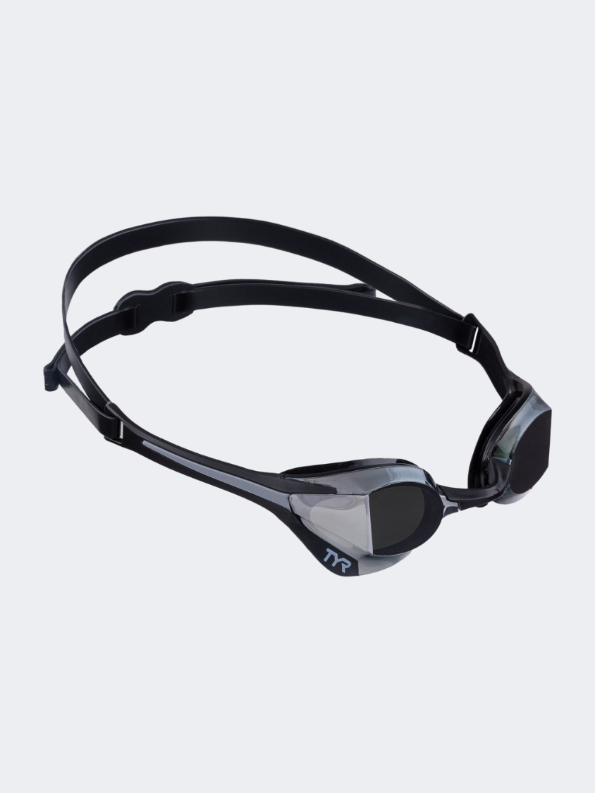 Tyr Tracer-X Elite Mirrored Racing Unisex Swim Goggles Silver/Black