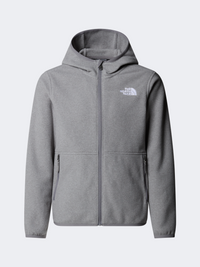 The North Face Glacier Full Zip Boys Hiking Fleece Medium Grey Heather