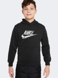 Nike Sportswear Club Fleece Ssnl Boys Lifestyle Hoody Black/Grey