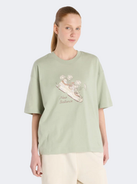 New Balance Flower Shoe Women Lifestyle T-Shirt Garter Snake
