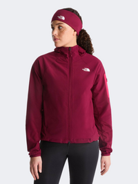 The North Face Futurefleece Hooded Women Hiking Jacket Burgundy Crush