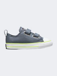 Converse Chuck Taylor All Star 2V Planets Infant-Boys Lifestyle Shoes Grey/Neon Mantis