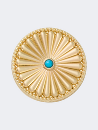 Crocs Gold Turquoise Western Stud Unisex Lifestyle Jibbitz Charm