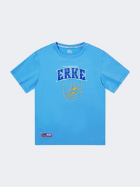 Erke Kids-Boys Basketball T-Shirt Blue