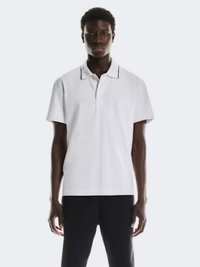 On Courtside Men Tennis Polo Short Sleeve White