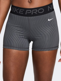Nike Pro Df Mr 3 Inch Aop Women Training Short Anthracite/White