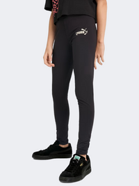 Puma Flaming Love Girls Lifestyle Tight Black