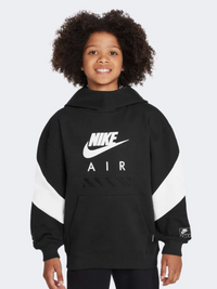 Nike Air Fleece Boys Lifestyle Hoody Black/White