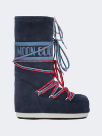 Moonboot Icon Suede Unisex After Ski Boot Blue Navy